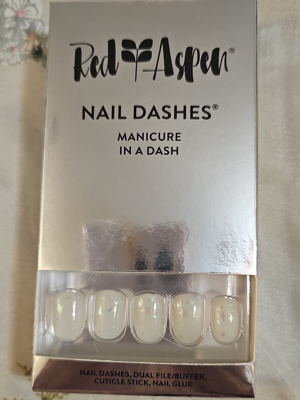 Red AspenWhite Iridescent Nail Dashes - Men Accessories
